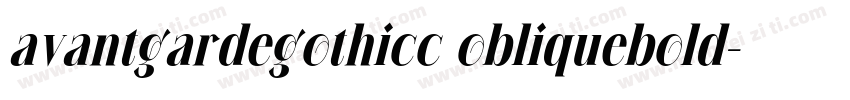 avantgardegothicc obliquebold字体转换
